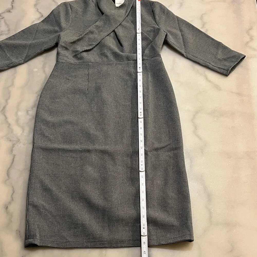 🎈3/4 Sleeve Gray Black Midi Dress🎁$20 Bundle up to 5 lbs Sale 📦 - Picture 5 of 14